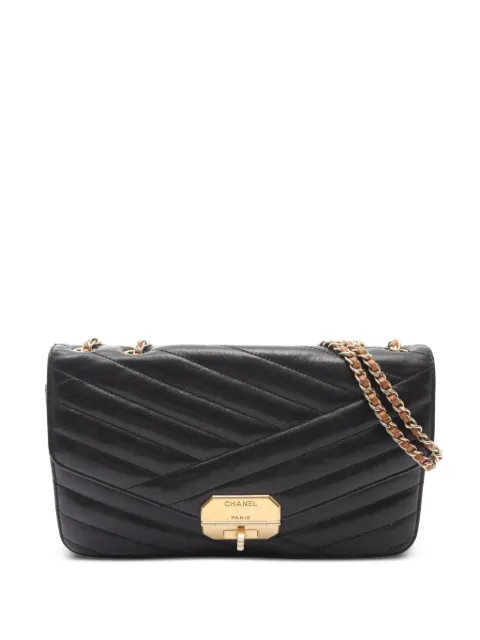 CHANEL Pre-Owned 2011 Bias leather shoulder bag Black 108688415658677