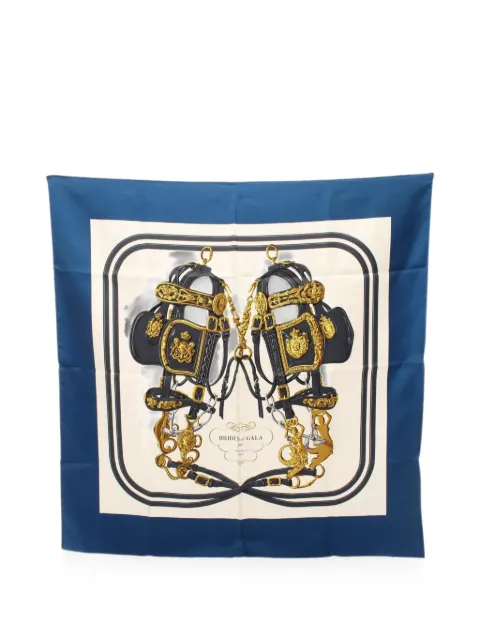 Hermès Pre-Owned Brides de Gala scarf Blue 1084497