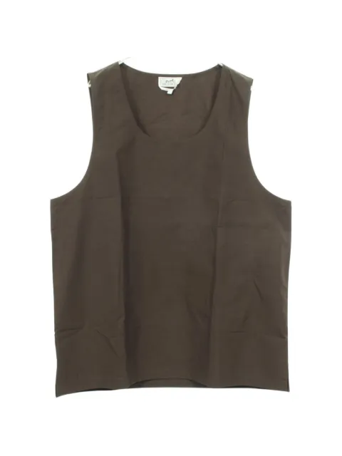 Hermès Pre-Owned sleeveless cotton top Green 1075352