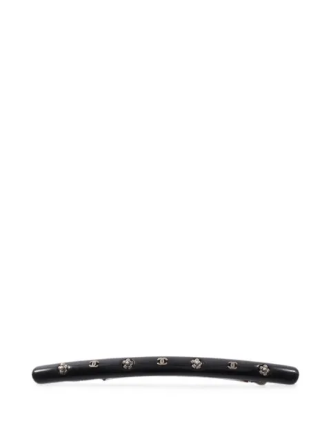 CHANEL Pre-Owned 2002 Camellia hair clip Black 1084685
