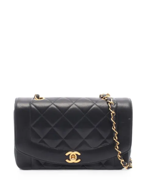CHANEL Pre-Owned 1996-1997 Diana flap shoulder bag Black 10866264358879