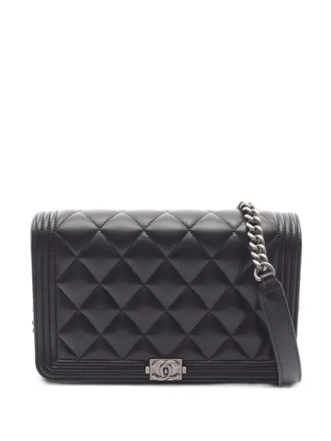 CHANEL Pre-Owned 2021-2022 Boy Chanel matelassé mini bag Black 108640431109634