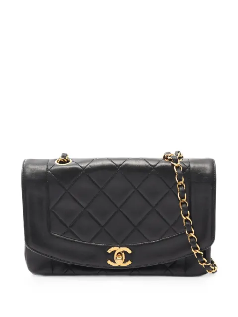 CHANEL Pre-Owned 1991-1994 Diana matelassé crossbody bag Black 10867232067822