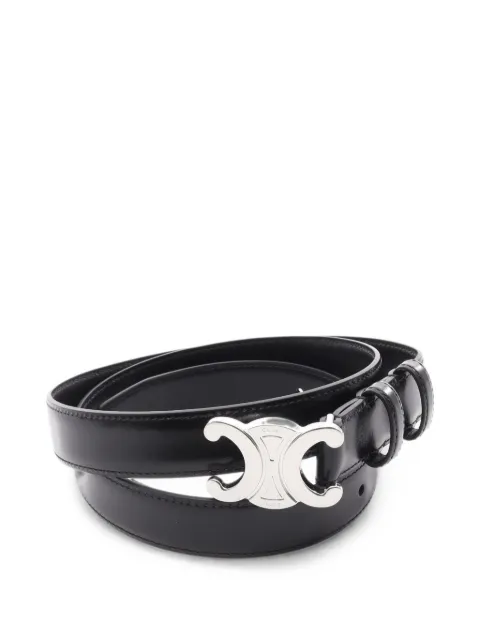 Celine Pre-Owned Triomphe leather belt Black 1085567