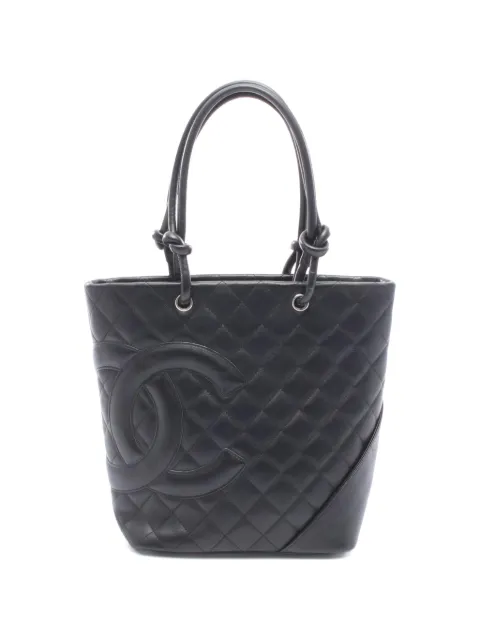 CHANEL Pre-Owned 2004-2005 medium leather tote bag Black 10854069390551