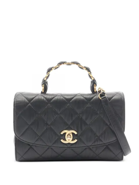 CHANEL Pre-Owned 2021-2022 quilted tote bag Black 108740231273900