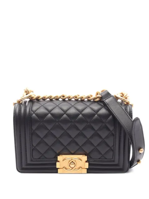 CHANEL Pre-Owned 2020s Boy chain shoulder bag Black 1085975U26261L3