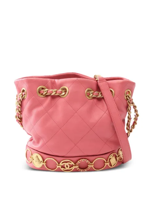 CHANEL Pre-Owned 2021s quilted chain-strap mini bag Pink 1087909NPP97NK4