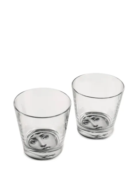 Fornasetti Tema e Variazioni glasses set Black G40X0822