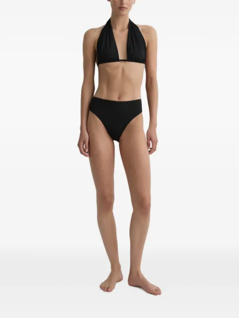 BONDI BORN Isabella halterneck bikini top Black EMB049WBLK