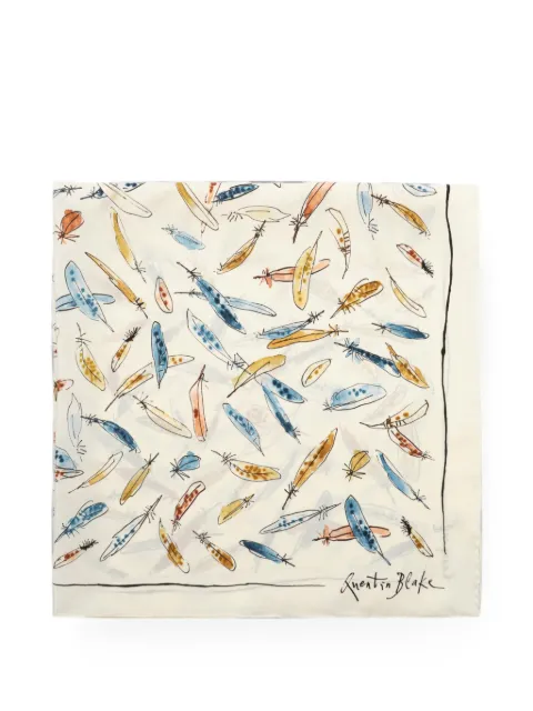 Burberry feather print silk scarf Neutrals 8128236