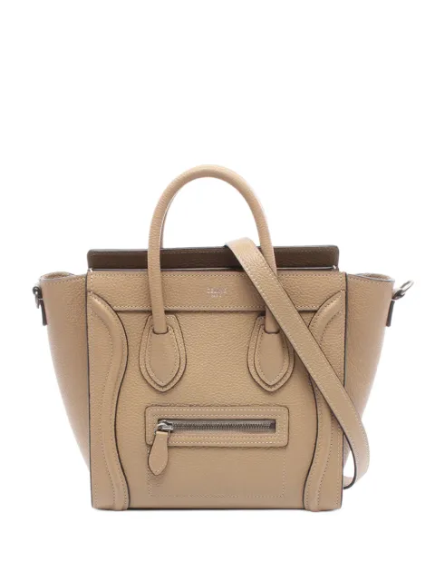 Celine Pre-Owned 2013 Nano Leather Luggage Tote satchel Neutrals EYT3JJJ3R8QQRVMJ