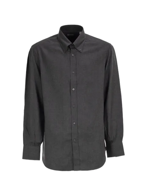 Brunello Cucinelli button-down inverted-pleat shirt Grey MY6370038C044