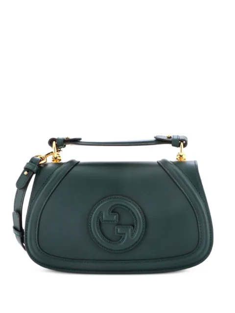 Gucci Pre-Owned Blondie NM Top Handle Bag Canvas with Leather Medium shoulder bag Green SMB708MM7UPFKEVP