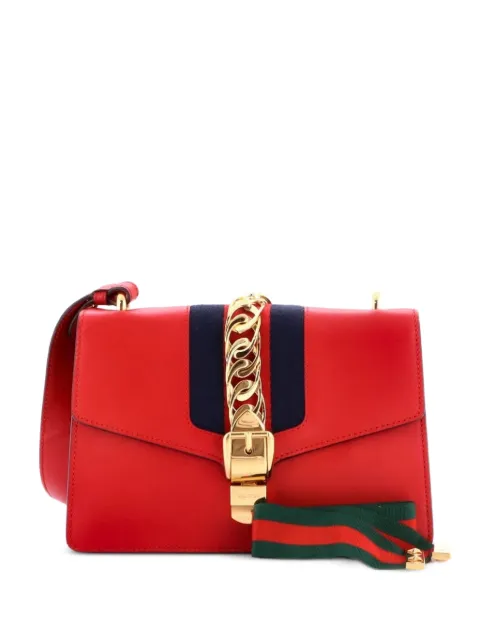 Gucci Pre-Owned Sylvie Leather Small shoulder bag Red R9SB0OHND6P1O1C9
