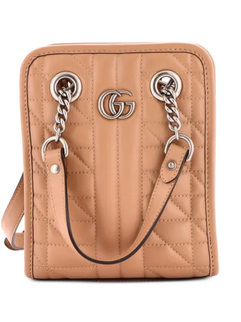 Gucci Pre-Owned GG Marmont Handle Matelasse Leather Mini crossbody bag Neutrals X7ZPQ3WLKCTTNPGO