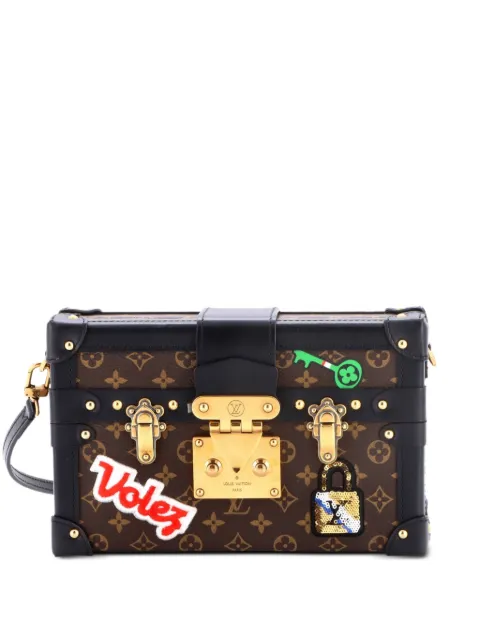 Louis Vuitton Pre-Owned Petite Malle Handbag Limited Edition Patches Monogram Canvas crossbody bag Brown LC21E8H5Q7H7WEX9