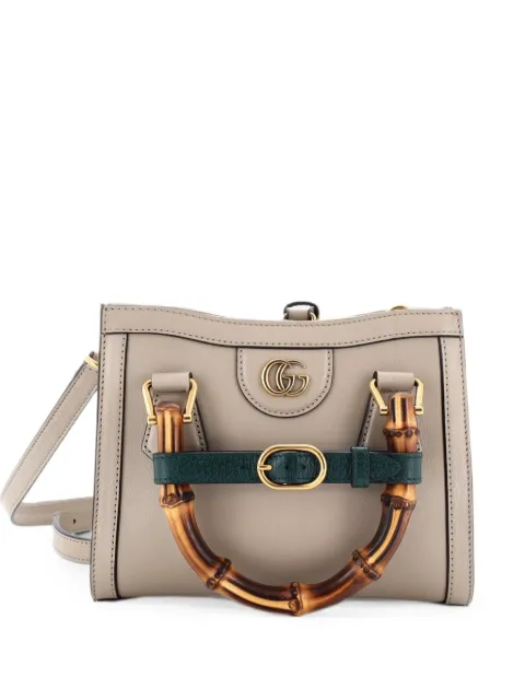 Gucci Pre-Owned Diana NM Bamboo Handle Tote Leather Mini crossbody bag Neutrals 2RJ6ZPUFWNGFEYTX