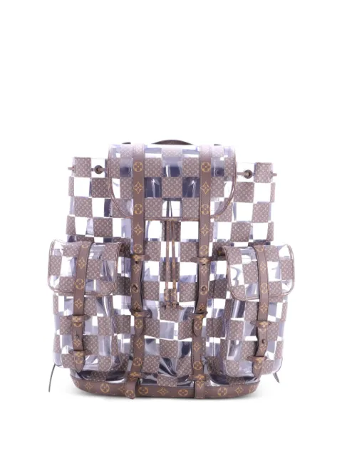 Louis Vuitton Pre-Owned Christopher Limited Edition Monogram Chess Canvas and PVC GM backpack Brown 0EVF1HS04HXTN6YQ