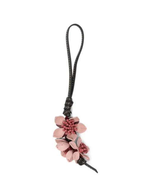 Anya Hindmarch floral-embellished bag charm Pink 208123