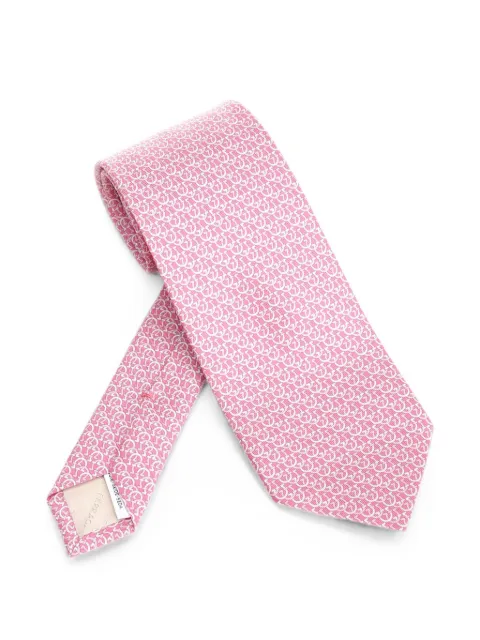 Ferragamo pointed-tip tie Pink 351441