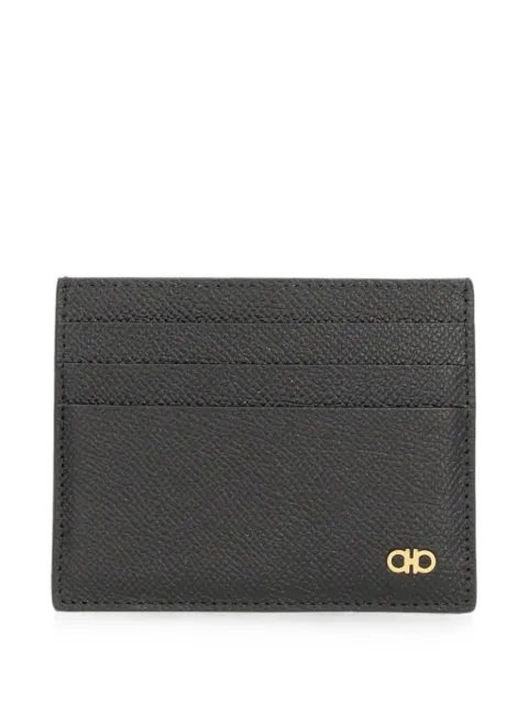 Ferragamo Gancini credit card holder Black 661478