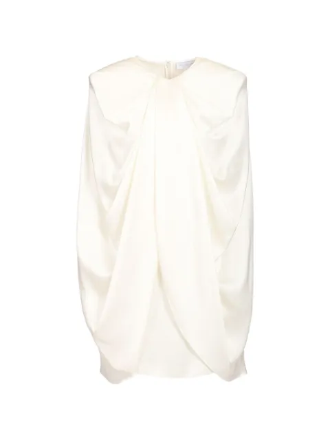Stella McCartney draped cape mini dress White 6A07033FU302