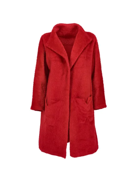Vintage textured-finish coat Red CVM2658