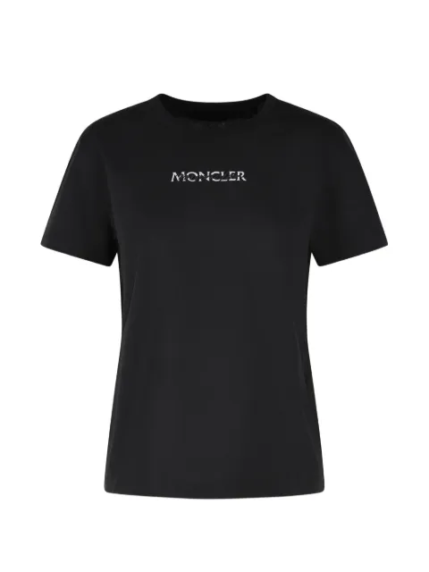 Moncler logo-embroidered patch-detail T-shirt Black 0938C0001289B8Q