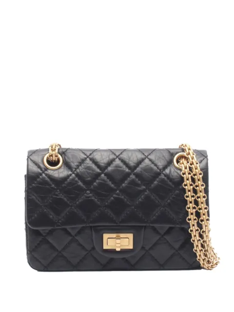 CHANEL Pre-Owned 2019 Quilted Aged Calfskin Reissue 2.55 Single Flap 224 shoulder bag Black 8FRHBIMAFJGYA7JH