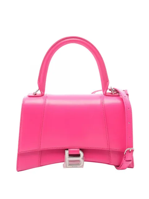 Balenciaga Pre-Owned 2020 Small Shiny Box Calfskin Hourglass Top Handle Bag satchel Pink 3PRIJJR4JVDVX03C