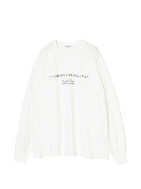 Undercover slogan-print long-sleeve sweatshirt White UP1F4807