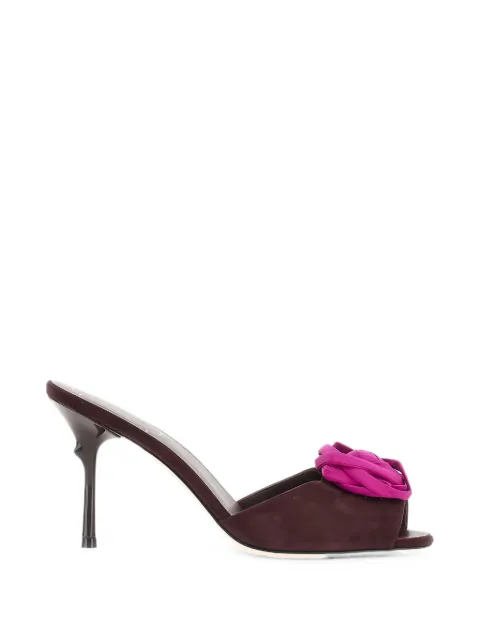 Roger Vivier Epine Rose suede mules Red RVW79643840UVN