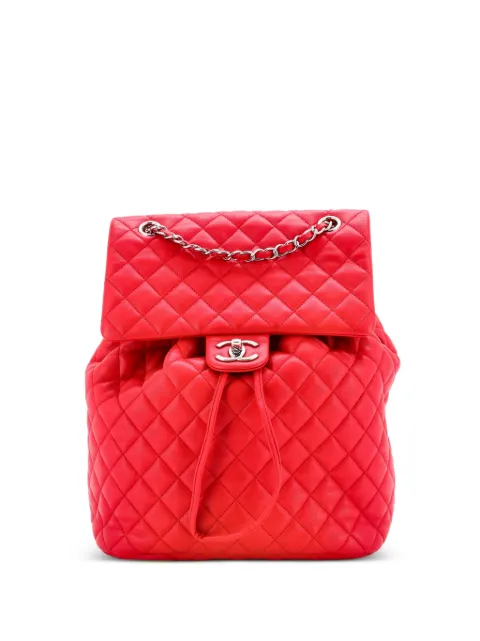 CHANEL Pre-Owned Urban Spirit Quilted Lambskin Large backpack Red A6BUNOSCE2MWM3PZ