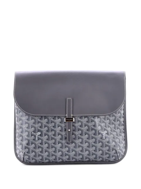 Goyard Pre-Owned Coursier Messenger Bag Coated Canvas and Leather crossbody bag Grey 9MXH7BZPC3S40DAL