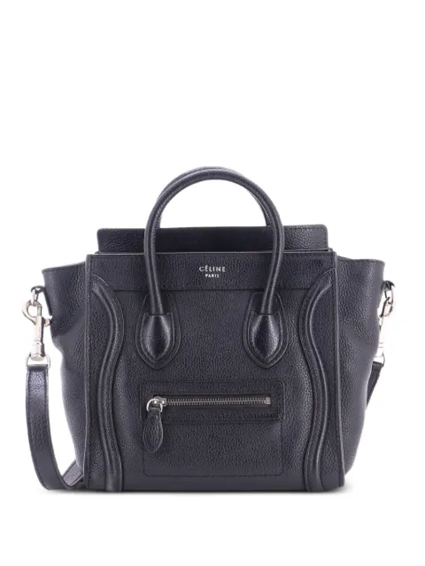 Celine Pre-Owned Luggage Bag Grainy Leather Nano crossbody bag Black OL8SAUGS0RGT41YV