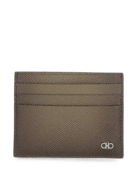 Ferragamo Gancio-plaque card holder Brown 661478