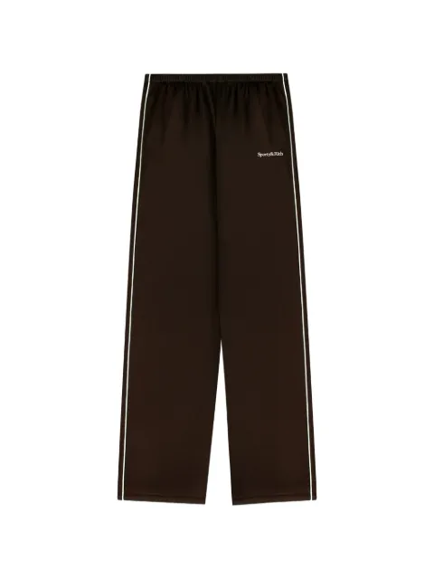 Sporty & Rich serif-logo side-stripe track pants Brown PA054711300BR35