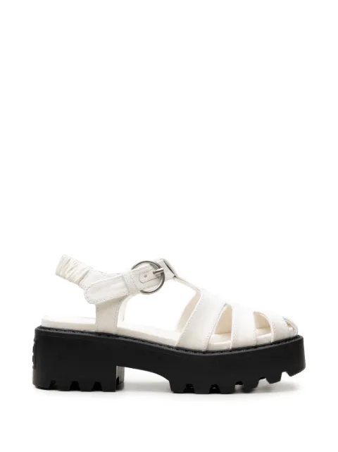Miu Miu buckle-fastening lug-sole sandals White 5X697E