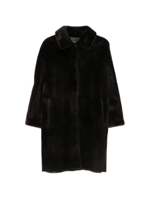 Manzoni 24 shearling spread-collar reversible coat Brown 26M770RS21