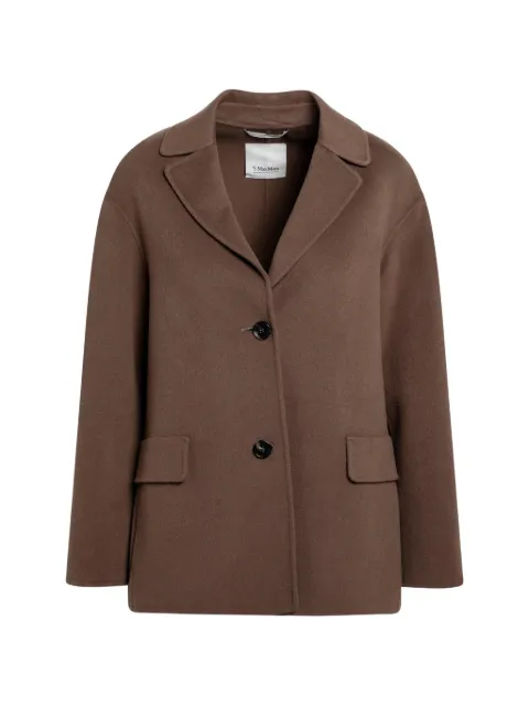 'S Max Mara button-fastening flap-pocket jacket Brown SMMELFIWO
