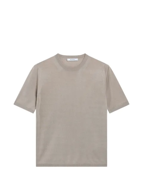 Max Mara fine-knit short-sleeve T-shirt Neutrals MXMACETIWO