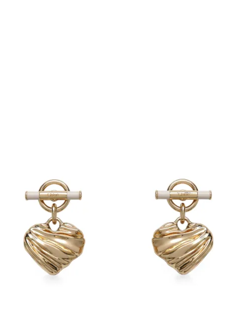 Chloé heart-pendant drop earrings Gold CH26AJE08BER