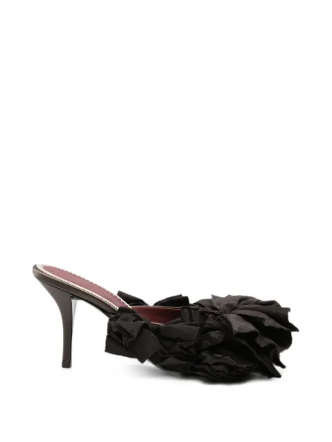 Magda Butrym floral-appliqué sandals Brown 507726