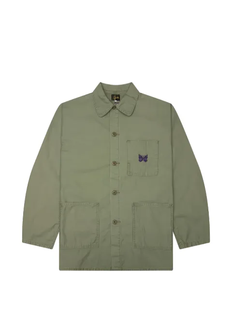 Needles Reversed Sateen butterfly-embroidered jacket Green SX168AOLV