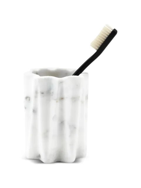 Editions Milano Fold marble brush holder White FH2012