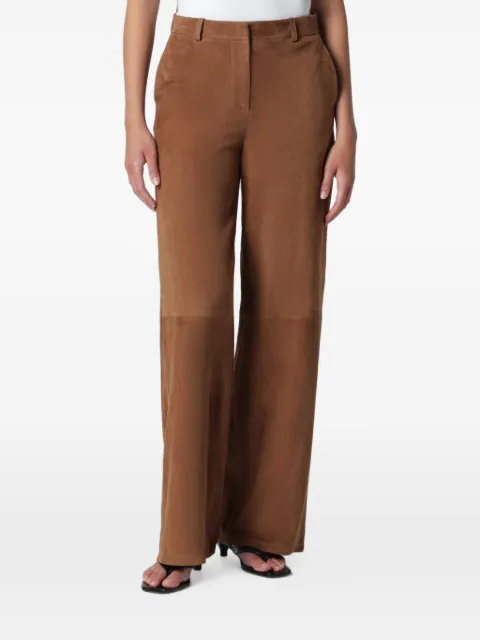 Nour Hammour Coda suede trousers Brown PF26PNT36SUE