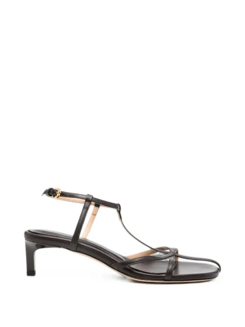 Dear Frances T-bar leather sandals Brown TSL09