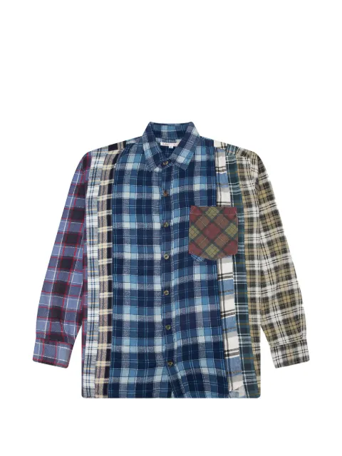 Needles 7 Cuts patchwork shirt Blue SX480MUL