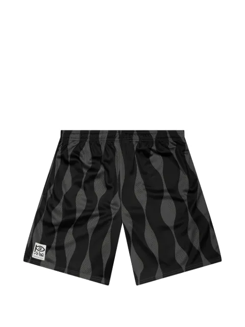 BY PARRA Waved mesh shorts Black 55430
